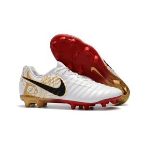 Kopačky Pánské Nike Tiempo Legend VII FG – Bílý Zlato Červené